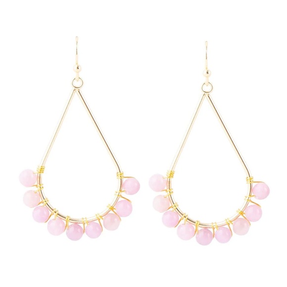 Earrings, Barse Lilac Jade Drop Earrings, NWT - Picture 6 of 8